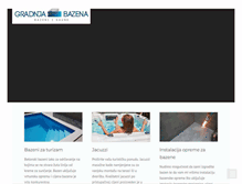 Tablet Screenshot of gradnjabazena.com